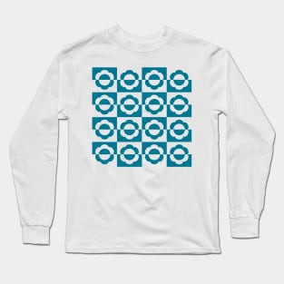 Mayapple Checkerboard Blue Long Sleeve T-Shirt